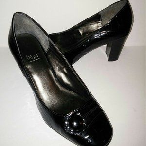 Impo 6 Women's Loafer Heels Pumps Faux Patent Croc